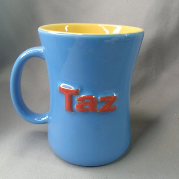 Looney Tunes Tasmanian Devil TAZ 3d Coffee Mug Tea Cup Vintage Stoneware Blue - Picture 3 of 8